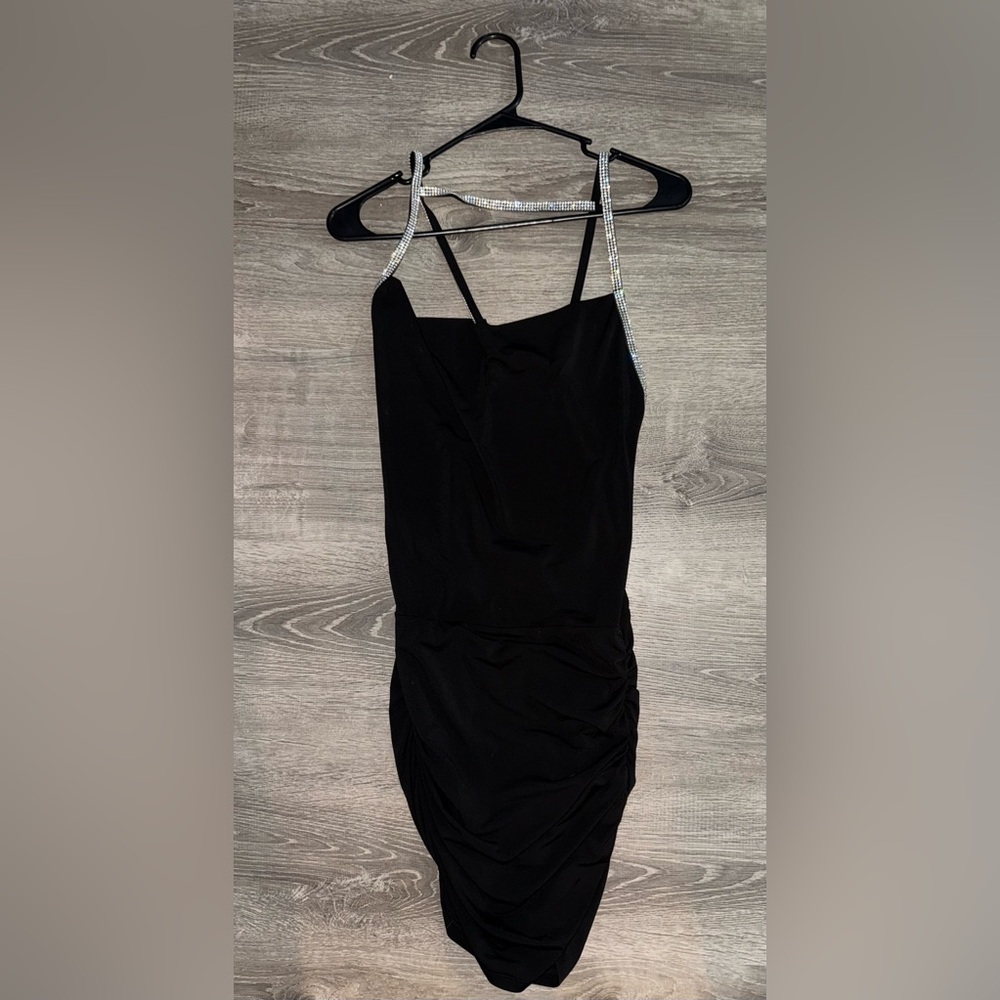 Forever 21 Black Ruched Sheath Mini Dress